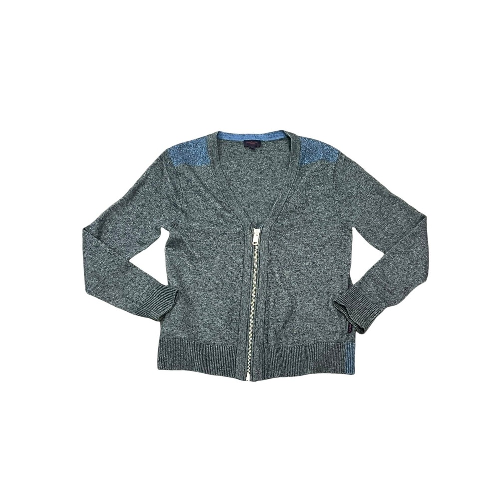 PAUL SMITH JUNIOR BOY'S CARDIGAN ZIPPER SWEATER JACKET V NECK LAMBSWOOL GRAY  8